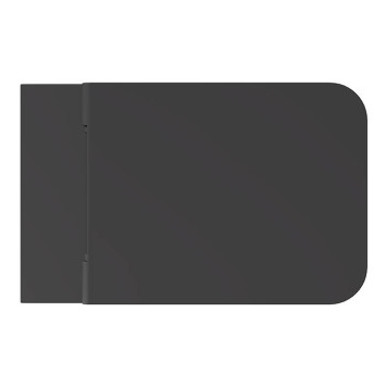 Alice Hide Square Унитаз 55х35см., подвесной, безободковый, с сиденьем и крышкой с микролифтом, с набором для крепления, цвет: чёрный матовый. 31210108SET-2