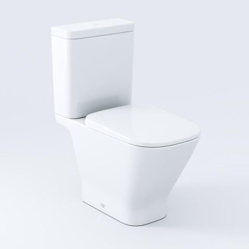 Roca The Gap Square Унитаз моноблок 36x65см, с горизонтальным выпуском, цвет: белый. 7.3424.7.700.0, 7.3414.7.000.Y-3