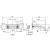 Fantini Venezia Смеситель для раковины, настенный, излив: 200 мм, цвет: хром/черный