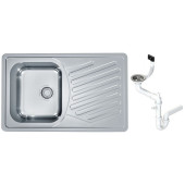 Alv 1126348 Elegant 30 Мойка I оборачиваемая, 1 чаша 0,7 мм, SAT 3½, 810х510х190 мм+сифон, шк 450 1126348