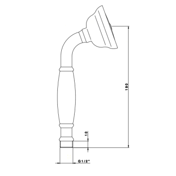 Nicolazzi Doccia Лейка ручного душа, цвет: бронза-1