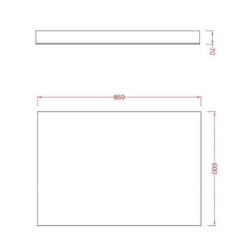 Artceram Square Зеркало 86х60см., подвесное. ACS010-1