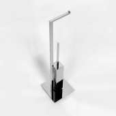 Colombo MiniQ Стойка напольная с ершом и держателем т/б L18x18 H67,5см, цвет: хром. B5018.CR-RNE