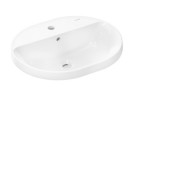 HG 60 161 450 Xuniva U Раковина встраиваемая 550х450 с отверстием под смеситель и переливом, белый 60161450