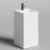 Salini Armonia Square Top Раковина напольная 45х45х90см, слив в пол, выпуск D 503, сифон, декоративная накл. , мат-л: S-Sence, цвет: белый глянцевый. 130511TG слив в пол