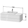 Duravit Happy D.2 Plus Тумба подвесная 130x55х40.8см., с 2 ящиками, цвет: stone grey satin matt