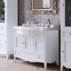 TW Veronica Nuovo комплект мебели с 1-м выдвижным ящиком и 3-мя дверцами, с доводчиками Blum, ручки: бронза. 105см, напольный, цвет: белый. VER4105-B+AR874bi*1 комплект