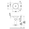Duravit Architec Раковина 43см., без отв., встраиваемая снизу, с переливом, цвет: белый. 0468400000