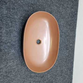 Azzurra Elegance Circle Раковина накладная 60x40 см, без отв., без перелива., цвет: Rame-5