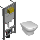 E21772RU-00 Подвесной унитаз c инсталляцией Jacob Delafon Vox, сиденье микролифт (E29025+EDM102+E20142), без панели смыва E21772RU-00
