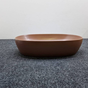 Azzurra Elegance Circle Раковина накладная 60x40 см, без отв., без перелива., цвет: Rame-3