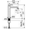 Plumberia Selection IXO Смеситель для раковины, на 1 отв., h28.5см., высокий, цвет: хром брашированный