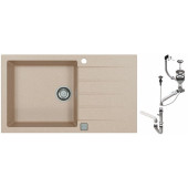 Alv 1132028 Gr Cadit 40 Terra G22 Мойка I, обор., 1 чаша, 3½, 860х500х200 мм + сифон 1132823, шк 600 1132028