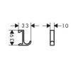 Hansgrohe WallStoris Крючок узкий, цвет: матовый черный. 27929670