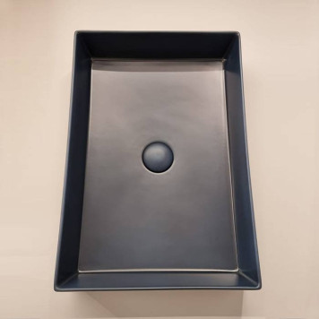 ArtCeram Scalino Раковина накладная 38х55 см, без отв под смеситель, без слив перелива, цвет: notte-1