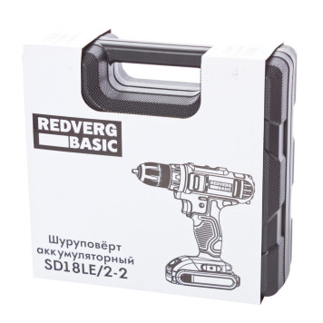 Шуруповерт аккумуляторный REDVERG Basic SD18LE/2-2-9