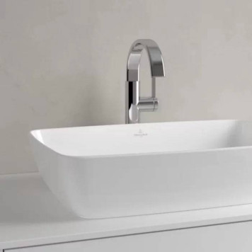 VilleroyBoch Artis Раковина 58х38.5х12.5см., накладная, без отв., без перелива, TitanCeram, цвет: альпийский белый. 41725801-13