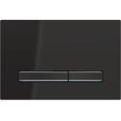 115.671.DW.2 Смывная клавиша Geberit Sigma50, для двойного смыва, цвет металлический хромированный черный: хромированный черный, черный 115.671.DW.2