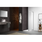 AQ ARI PI 10020CH Душевая дверь, распашная 1000x2000 профиль хром, стекло прозрачное AQ ARI PI 10020CH