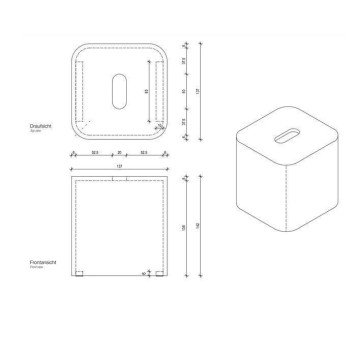 Decor Walther Stone KBQ Диспенсер для салфеток 14.2x13.7x13.7см, настольный, цвет: белый-1