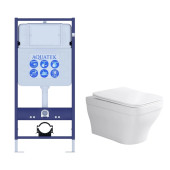 SET AQUATEK АМАДЕО cm (рама AQUATEK Standard INS-0000012(без клавиши и крепежа)+унитаз АМАДЕО AQ1180-00 с тонким сиденьем soft-close SET AQUATEK АМАДЕО cm