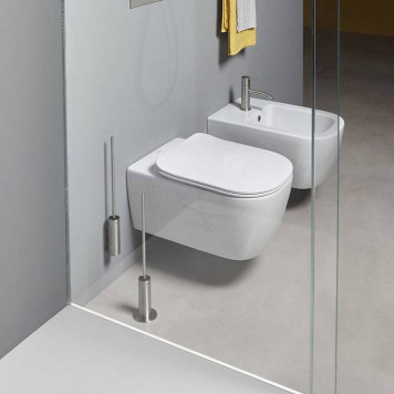 Antonio Lupi Komodo Унитаз подвесной безободковый,54х36х26h см, с сиденьем микролифт, цвет: белый глянец-9