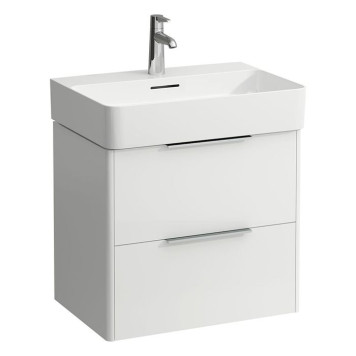 Laufen Base База с раковиной, 58.5х39х53см, с 2 ящиками, подвесная, покрытие LLC, цвет: белый глянцевый