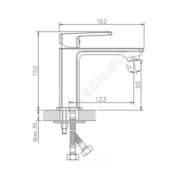 Смес/умыв однор лит/изл Haiba HB10176-1