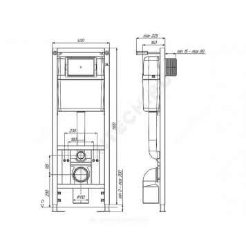 Система инсталл Quadra б/о унитаз+кн/хр сид дюр микр Selena/Анипласт Q4141-4