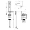 Carlo Frattini Spillo Steel Смеситель для раковины, на 1 отверстие, с донным клапаном click-clack, цвет: INOX. F3071INOX