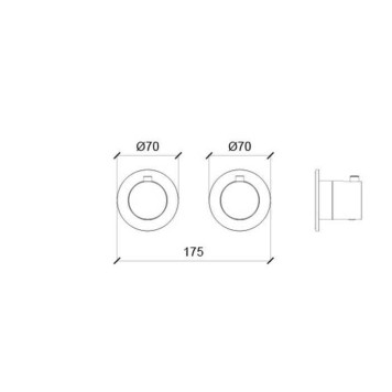 Almar Modular Смеситель для душа, встраиваемый, термостатический, с переключателем на 2-3 положения, цвет: нержавеющая сталь брашированная AISI 316-1