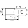 TECE drainline, сифон, 1,2 л/c, DN 50, выход вбок, высота монтажа от нижнего края сифона до верхнего края слива ndash; 148 мм.