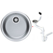 Alv 1084837 Form 10 Мойка I, 1 чаша, 0,6 мм, NAT, ½ Ø450х155 мм+сифон 1130550, шк 450 1084837