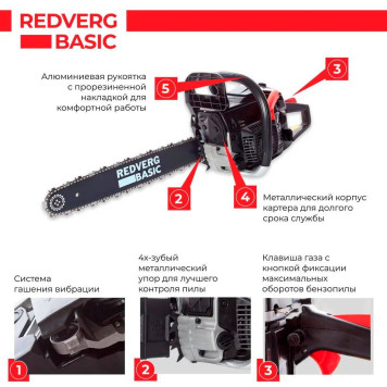 Бензопила REDVERG Basic GC-58C-16