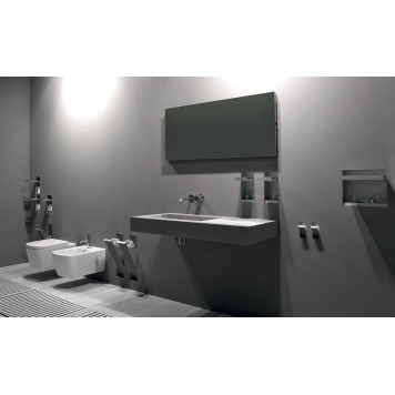 Antonio Lupi Sesamo Держатель для туалетной бумаги и запасного рулона, встраиваемый в стену, из нержавеющей стали AISI 304, отделка алюминий-3