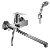 RS27-33 Смеситель одноручный (35 мм) для ванны с плоским изливом 350мм, хром RS27-33