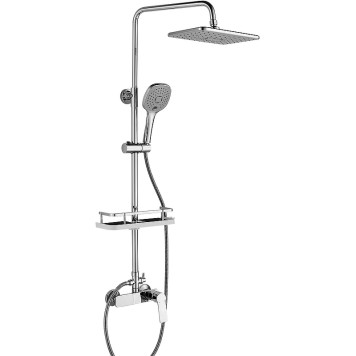 RS27-45 Смеситель одноручный (35мм) для душа с верхней лейкойТропический дождьи 3-ф. лейкой, хро RS27-45