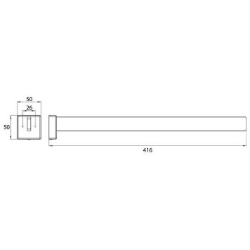 Emco Cue Полотенцедержатель 41.6см, цвет: хром-1