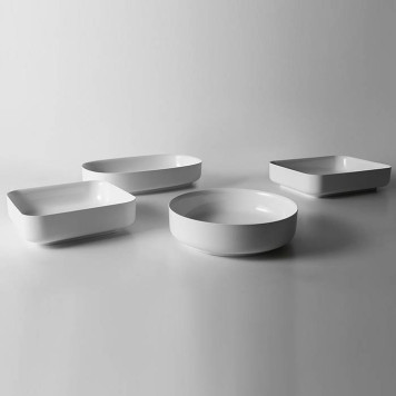 Antonio Lupi Bolo Раковина 63х40 см, без отв., накладная, цвет: белый-1