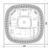 Jacuzzi Enjoy Минибассейн 250x250x98 см, на 6 человек, 38 форсунок, 15 аэро, цвет акрила Porcelain. 423630012, 94428710, 944503052, 903001872