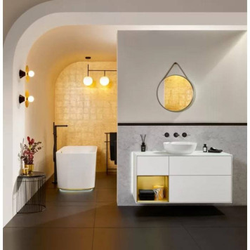 VilleroyBoch Artis Раковина 43х43х12.5см., накладная, без отв., без перелива, TitanCeram, цвет: альпийский белый. 41794301-10