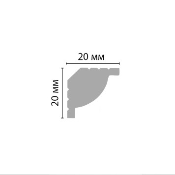Плинтус потолочный гладкий DECOMASTER D132ДМ (20*20*2000мм)-1