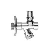 Gattoni Accessori Угловой вентиль с фильтром 1/2x3/8 без цангового зажима, цвет хром. 1220/00C0