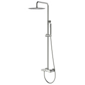 Boheme Stick Touch Душевая стойка: смеситель, ручной душ, шланг, верхний душ, цвет: nickel brush 128-NB.2