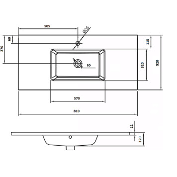 Armadi Art Раковина мебельная прямоугольная 81х52х12h см, цвет: серебро/поталь 852-080-SL 852-080-SLF-1