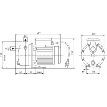 Поверхностный насос Wilo WJ-204-X-EM (4143999)-3