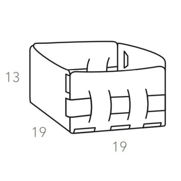 ADJ Корзинка Mini Bottega, 19x19xH13 см., цвет: капучино/шоколад-2