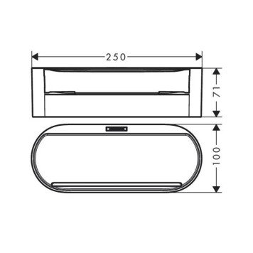 Hansgrohe WallStoris Корзина для хранения глубокая, цвет: матовый черный. 27912670-1