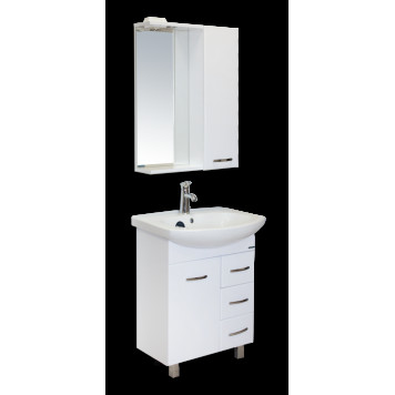 ЛАГУНА/3 Тумба напольная 605х720х320 бел. (подходит умывальник мебельный Лагуна 65) TLGN65