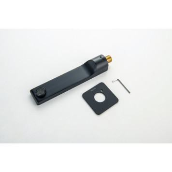 AQ1441MB ЛИРА излив для ванны 192 мм, матовый черный AQ1441MB-4